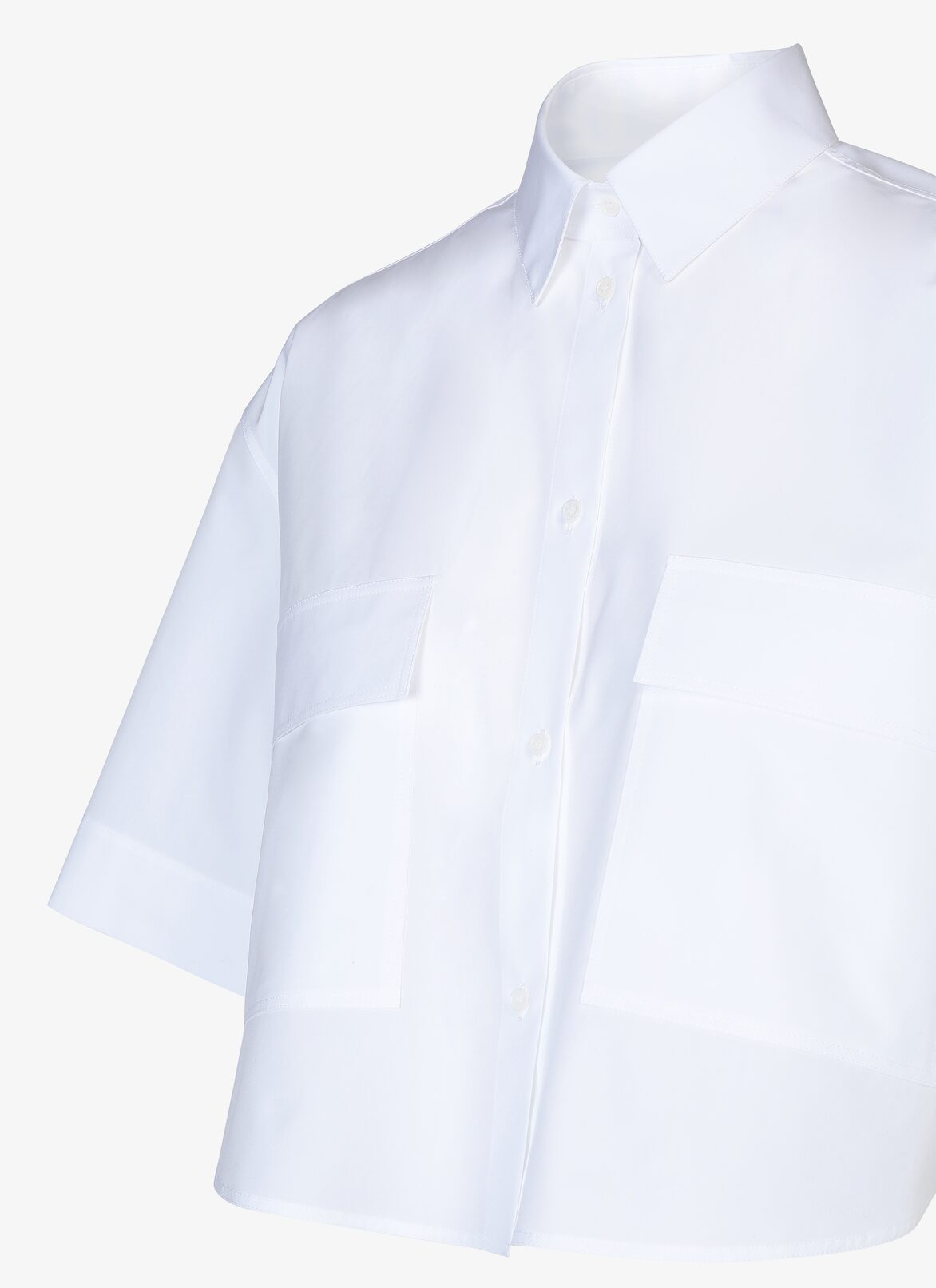 CHEMISE COURTE POPELINE JAPONAISE BLANC ALAÏA CHEMISE COURTE POPELINE JAPONAISE BLANC BLANC